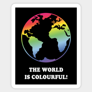 The World Is Colourful! (Earth / Rainbow Colours) Sticker